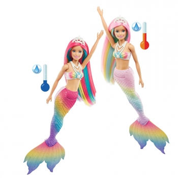 Barbie Dreamtopia Muñeca Sirena Arcoiris Mágico +3 Años
