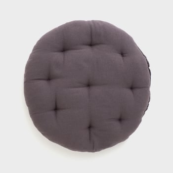 Cojín de Silla Redondo Algodón TEX HOME 36 cm Gris