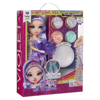 Rainbow High Brillos Arcoíris con Slime – Violet, púrpura 28 cm, Muñeca y accesorios +4 años