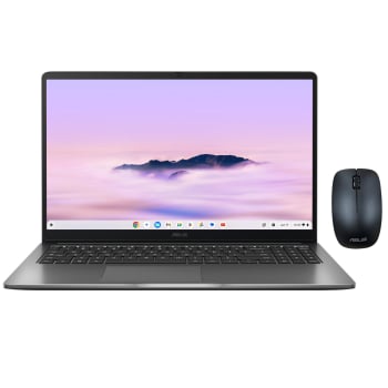 Portátil Asus Chromebook Plus CX1505 con IA de Google, Intel Core i3 N355 con 8GB, 128GB SSD, FHD 15.6"-39,6 cm, ChromeOS, Ratón - Gris