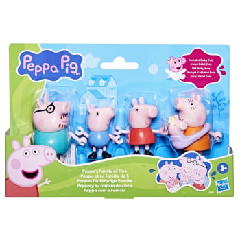 Peppa Pig Pack 5 Figuras Peppa y su Familia de 5, +3 años