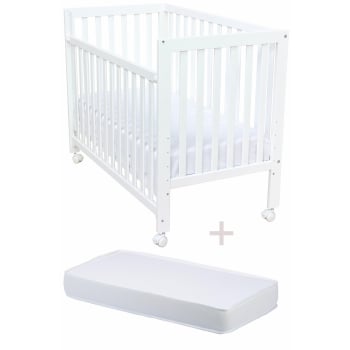 Cuna Colecho de Madera Blanca con Colchón Cunitas