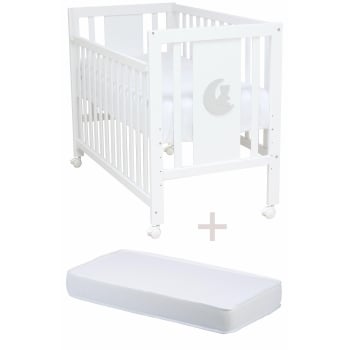 Cuna Colecho de Madera Luna Polar con Colchón Cunitas