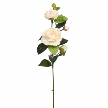 Vara de Flor Artifical de Camelia ANDUDECOR 66 cm - Blanca