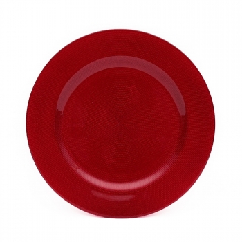 Bajoplato de Vidrio 30 cm - Rojo