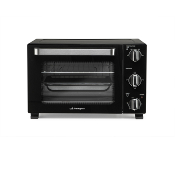 Horno de Sobremesa Orbegozo HOC 5028, 1,5 kW, 28 L, Apertura Abatible, 3 Funciones de Cocción - Negro