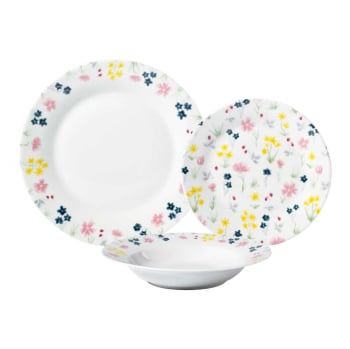 Vajilla de Porcelana 18 pzas CARREFOUR HOME Pastoral - Estampado
