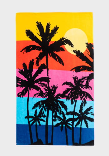 Toalla de Playa 160x90 cm TEX HOME Velour Estampada Azul