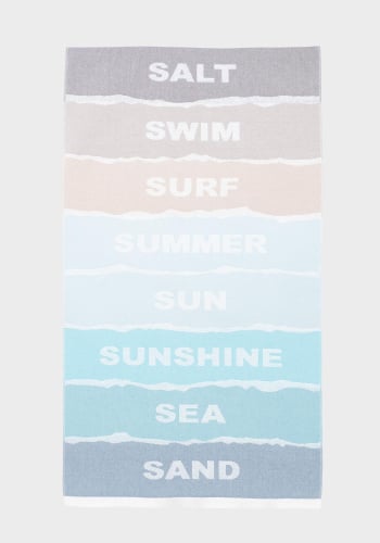 Toalla de playa 160x90 cm TEX HOME Fouta jacquard Multicolor