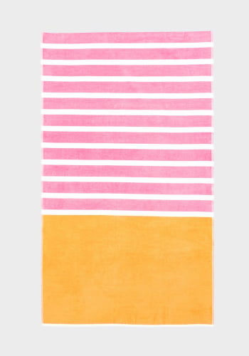 Toalla de Playa de Algodón 160x90 cm TEX HOME Velour Naranja
