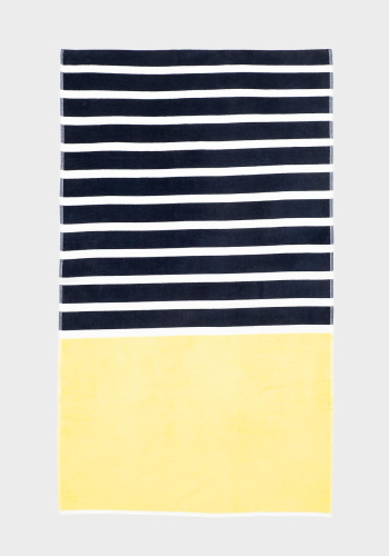 Toalla de Playa de Algodón 160x90 cm TEX HOME Velour Amarillo