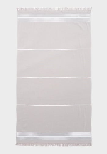 Toalla de Playa de Fouta 160x90 cm TEX HOME Fouta Lisa Rizo Gris