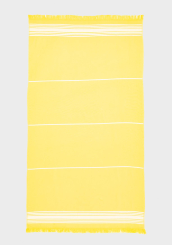 Toalla de Playa Fouta 160x90 cm TEX HOME Fouta Lisa Rizo Amarillo