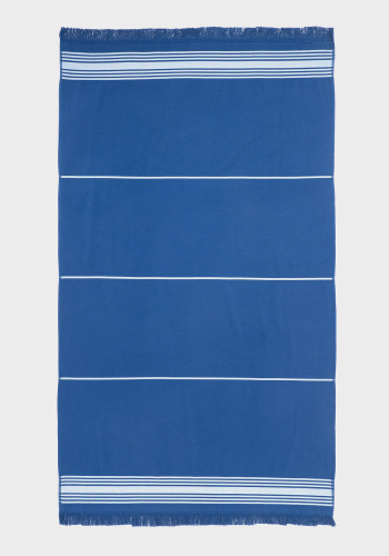 Toalla de Playa Fouta 160x90 cm TEX HOME Fouta Lisa Rizo Azul 