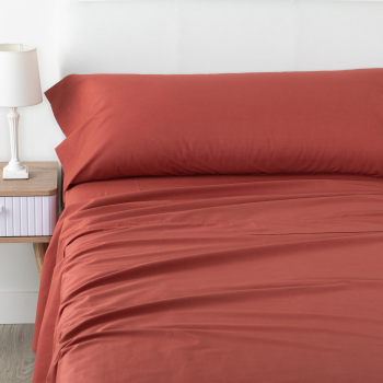Sábana Encimera Algodón Percal Cama 150 cm TEX HOME  Marrón
