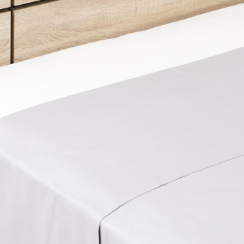 Sábana Encimera de Algodón Percal Bio TEX HOME Cama 180 cm Gris