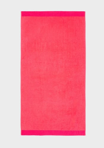 Toalla de Playa 150x75 cm TEX BASIC Velour Lisa Fucsia