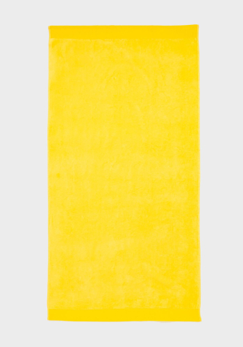 Toalla de Playa 150x75 cm TEX BASIC Velour Lisa Amarillo