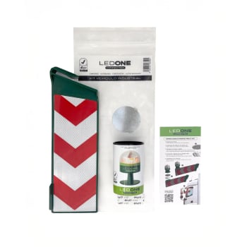 Kit Visibilidad Baliza V16 Homologada con Geolocalización Ledone + Soporte para Vehículos Industriales - Luz de emergencia conectada con DGT 3.0, eSIM, Visibilidad 360°