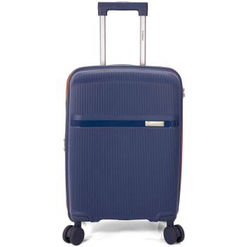 Maleta de Cabina Trolley Rigida, 54x34x21 cm, Doble Rueda, Extensible, Super Light, Azul