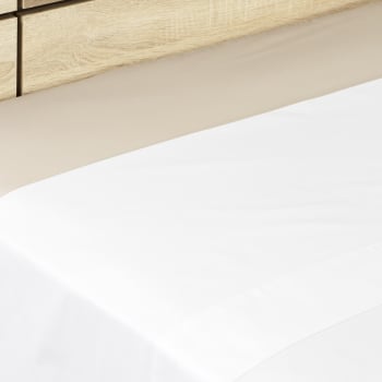 Sábana Encimera de Algodón Percal Bio Cama 90 cm TEX HOME Blanco