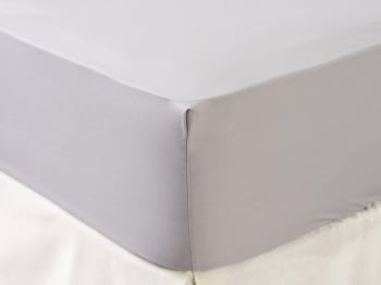 Sábana Bajera Ajustable Algodón Percal TEX HOME Cama 135 cm Gris