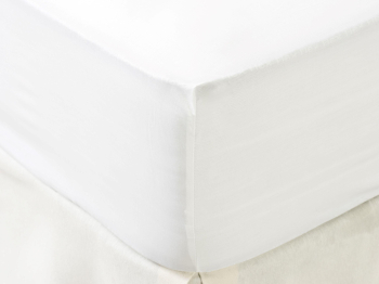 Sábana Bajera Ajustable para colchones altos Algodón Percal Bio Cama 180 cm TEX HOME Blanco