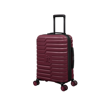 Maleta de Cabina Trolley Rigída 55,5x39,5x23,5 cm, 8 ruedas, Candado TSA, Expandible, IT Dinamic, Burdeos
