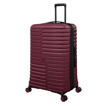 Maleta Grande Trolley Rigída 78x52x33,5 cm, 8 ruedas, Candado TSA, Expandible, IT Dinamic, Burdeos