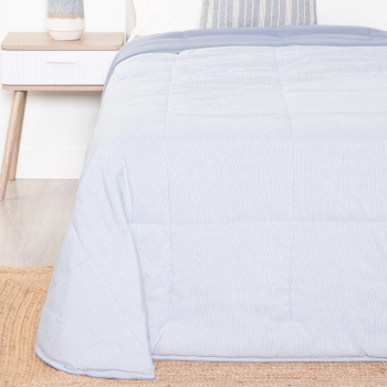 Colcha de Microfibra Cama 90 cm TUOMI HOMEWEAR Azul