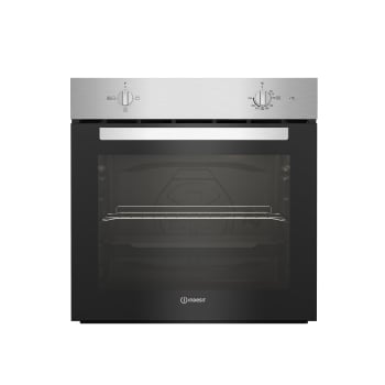 Horno Convencional Indesit IB 22RE X, 2.5 kW, 74 L, Apertura Abatible,3 Funciones de Cocción, Eficiencia A - Inox