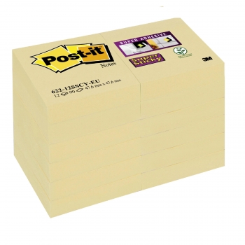 PACK 12 Blocs Post-it® Super Sticky Amarillo 