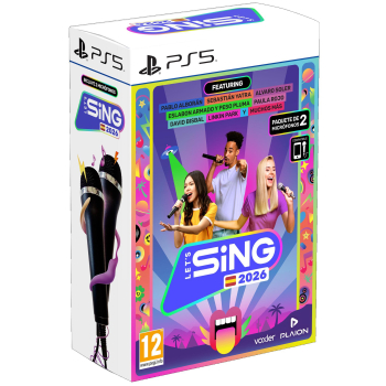 Carátula de Let´s Sing 2026 con 2 Micrófonos para PS5 para PS5 (edición PAL España)