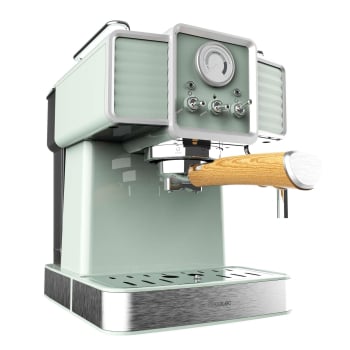 Cafetera Expresso Superautomática Cecotec Power Espresso 20 Tradizionale Light Green, 1350 W, 20 Bares, 1,5 L - Verde