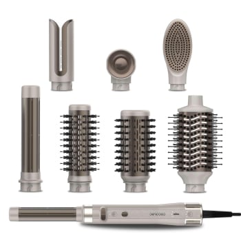 Moldeador dePelo Cecotec Ceramiccare 8 en1 Airglan Gyro Champagne, 1500 W - Champagne