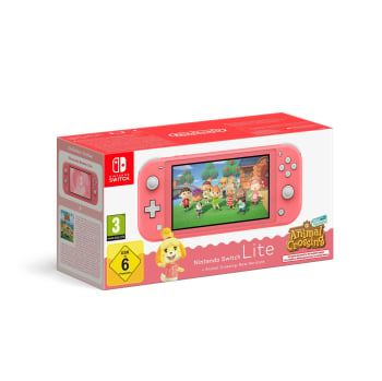Consola Nintendo Switch LIte 32 GB con Animal Crossing - Coral
