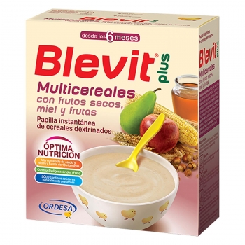 Papilla Infantil Blevit Plus Multicereales Frutos Secos 600 gr