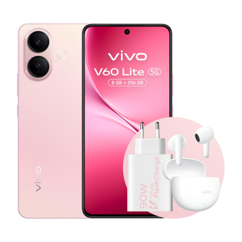 Móvil Vivo V60 Lite 5G 256GB + 8GB RAM – Rosa con Auriculares