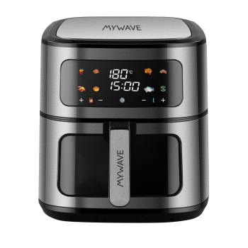 My Wave Freidora de Aire 8L 1800W | Air Fryer Sin Aceite con 8 Programas, Panel Táctil y