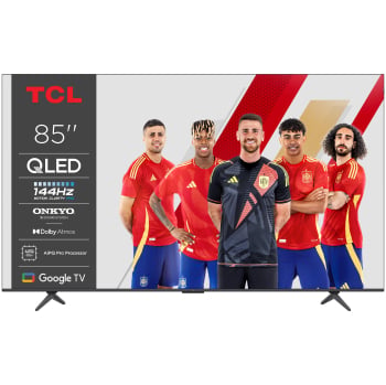 Smart TV QLED 85" (215,9 cm) TCL 85P8K, 4K UHD, 144Hz, Dolby Vision HDR10+ HDR10 HLG, Dolby AC4 Dolby TrueHD