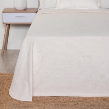Colcha decorativa Cama 90 cm LUMA HOME Blanco
