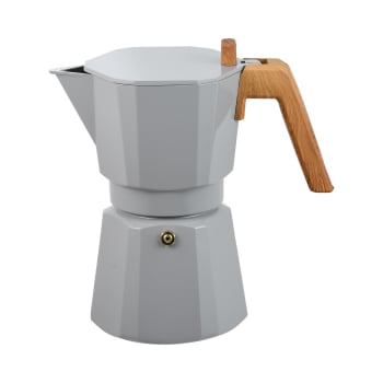 Cafetera Italiana de Aluminio San Ignacio Luna, 6 tazas - Gris