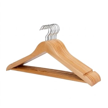 Set 8 Perchas de Madera CARREFOUR HOME