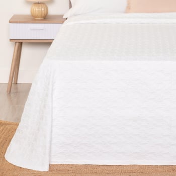 Colcha Portuguesa Decorativa Cama 135 cm LUMA HOME Blanco