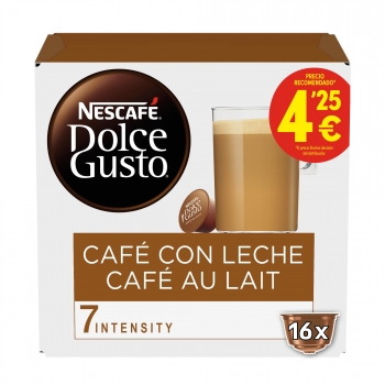 Café con leche en cápsulas Nescafé Dolce Gusto 16 unidades de 10 g.