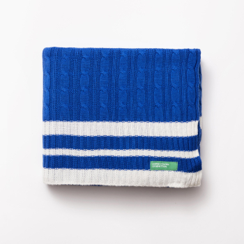Manta tricot 140x190 cm BENETTON Rainbow Azul