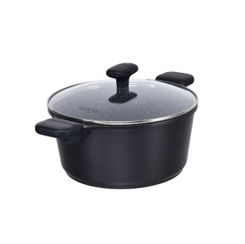 Cacerola Ambition Style, Antiadherente, de Aluminio, Apto Inducción, 24 cm, con Tapa