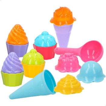 Set Moldes Playa Helados y Cupcakes 15 piezas