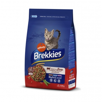 Pienso de buey para gato adulto Brekkies Excel 3.5 kg 
