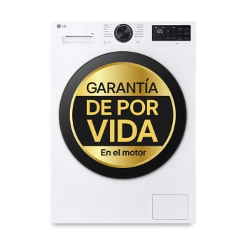 Lavadora LG F2X50S9TLB, 9 kg, Carga Frontal, 1200 rpm, Wifi, Clase A - Blanco